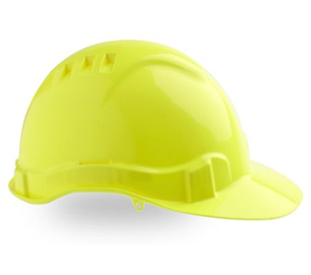 HARD HAT UNVENTED 6 POINT - FLURO-YEL